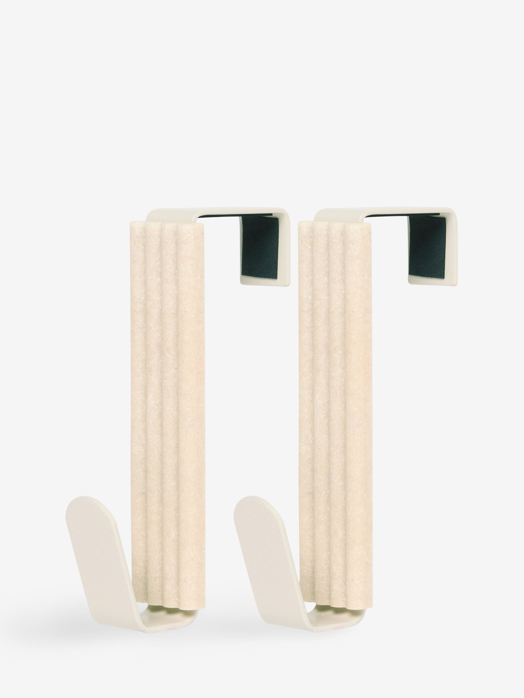 Natural Rib Over Door Hooks Set of 2 (British brand)