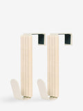 Natural Rib Over Door Hooks Set of 2 (British brand)