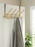 Gold over door hook for towels and robes, UK version