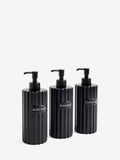 Black Rib Refillable Dispenser Bottles