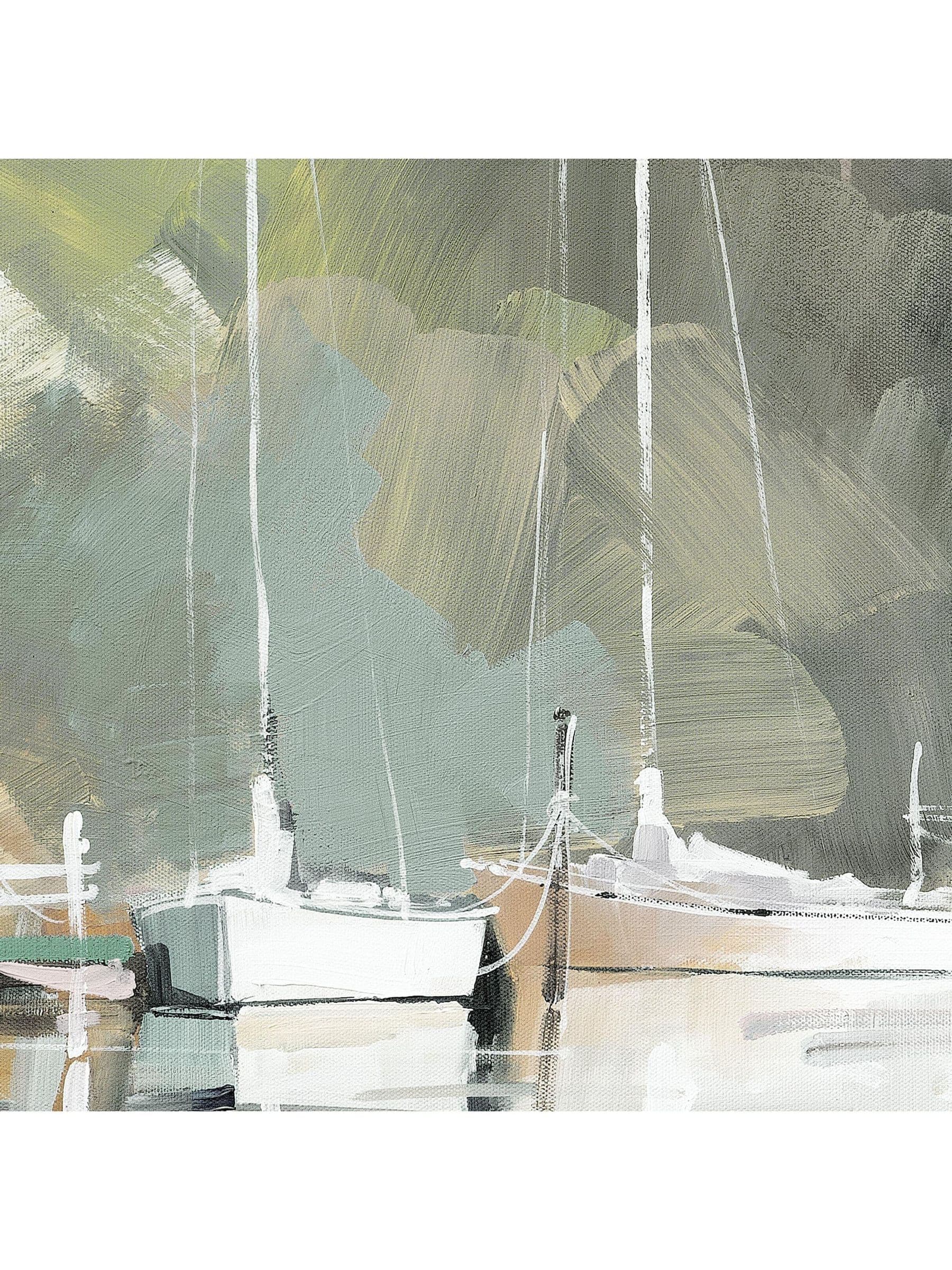 Art Marketing Gold Peaceful Mooring canvas wall art 36x59x3cm - British product