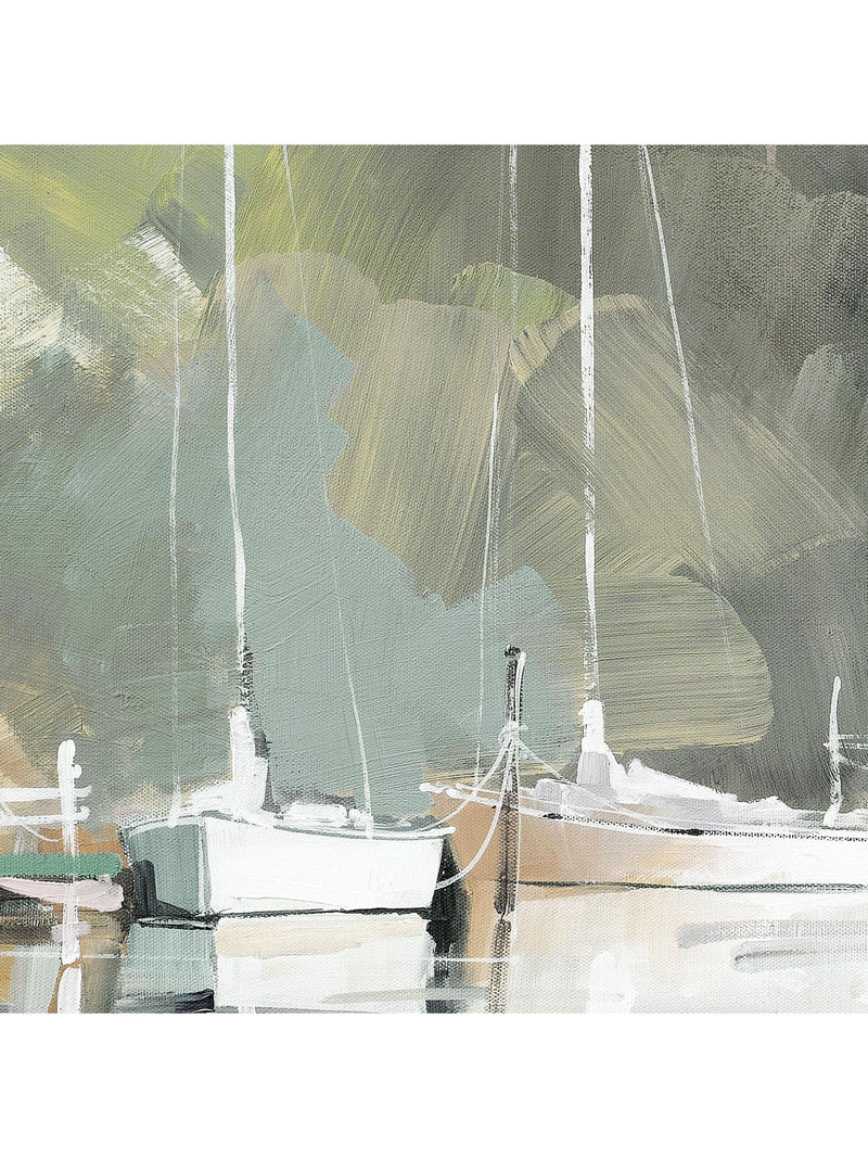Art Marketing Gold Peaceful Mooring canvas wall art 36x59x3cm - British product