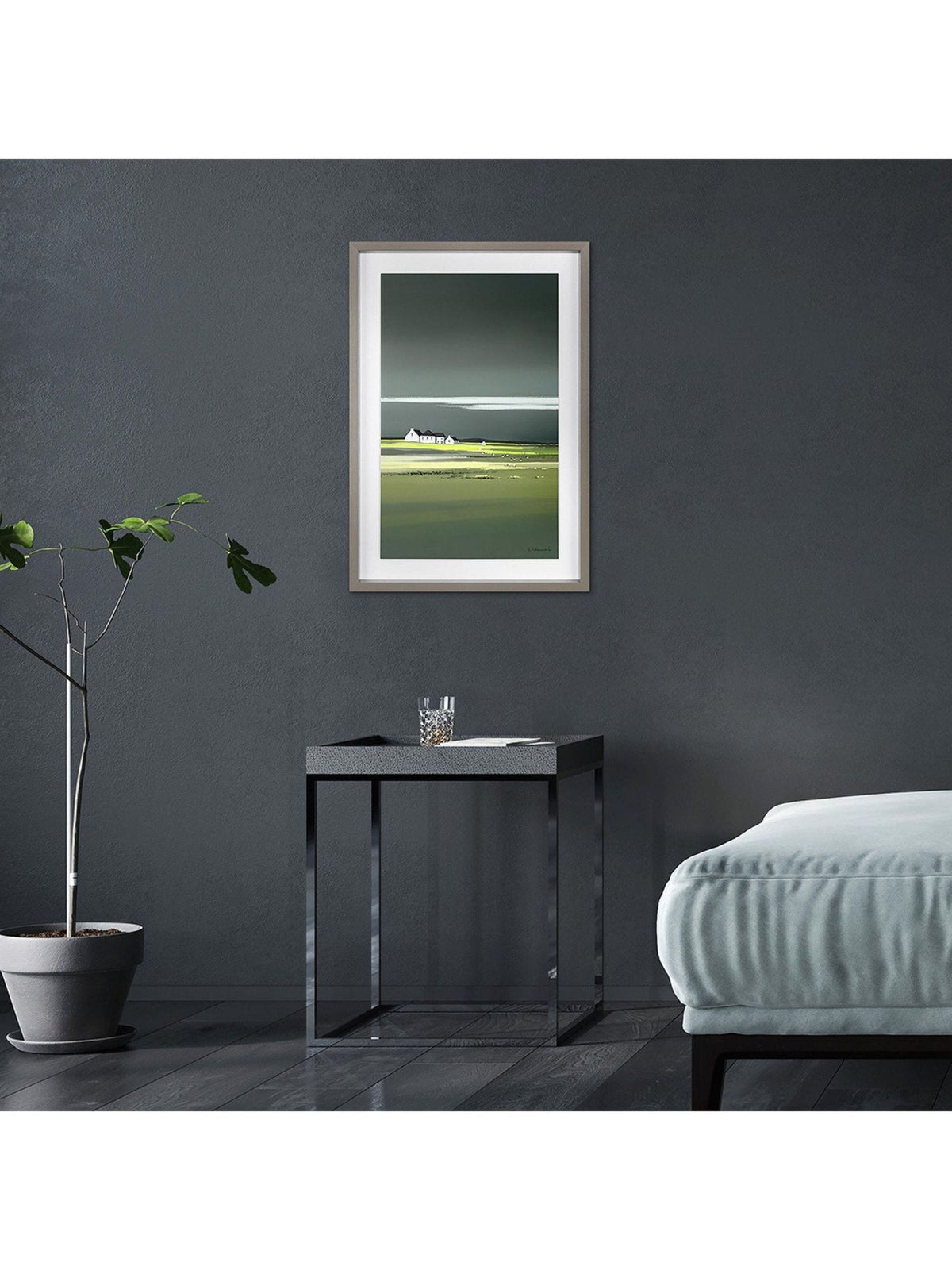 Grey Ethos framed wall art 60cm x 41cm - British product