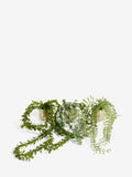 Green Artificial Trailing Plants In Mini Gold Hex Pots
