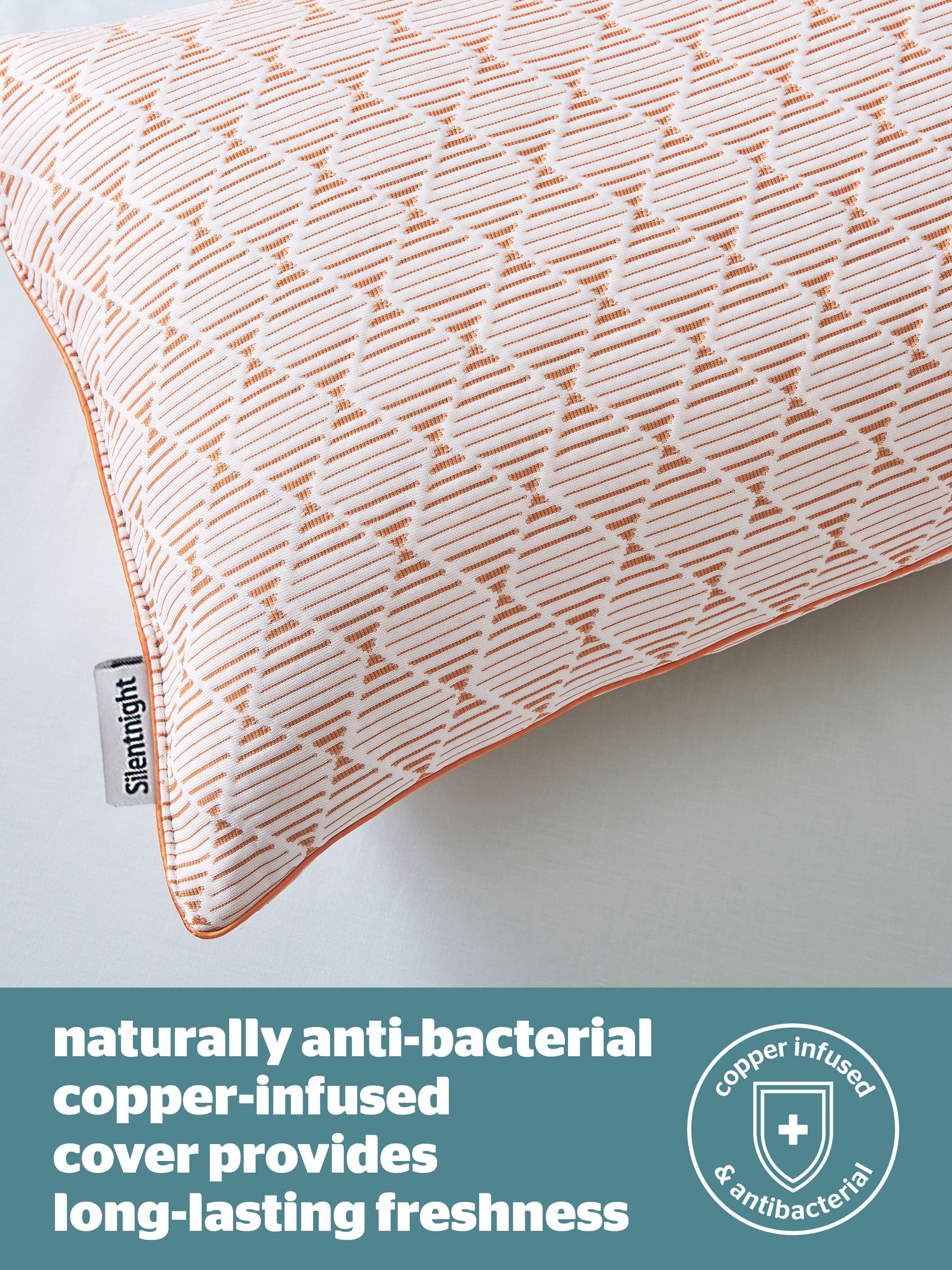 Silentnight Cooling Copper White pillow (British brand)