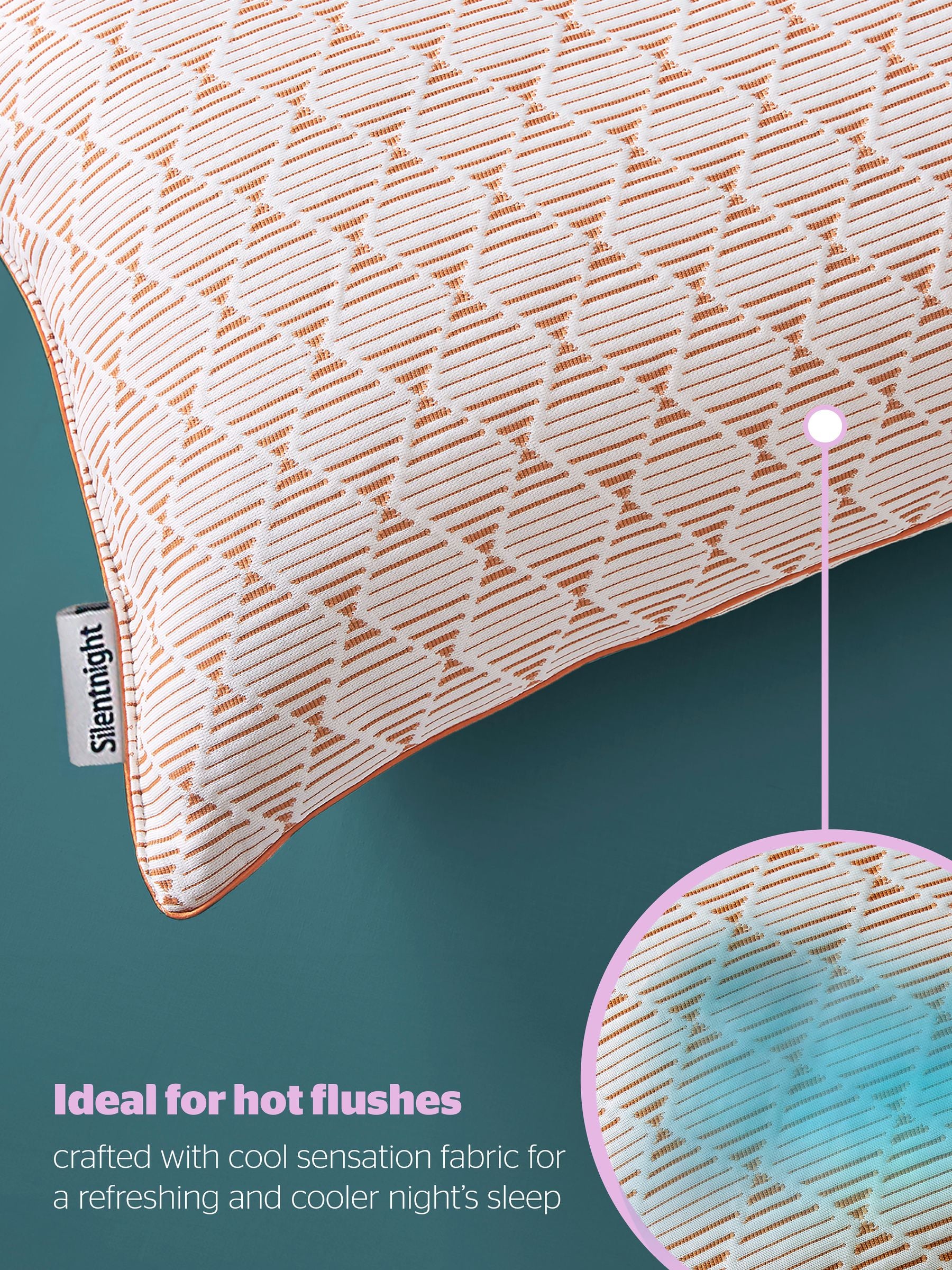 Silentnight Cooling Copper White pillow (British brand)