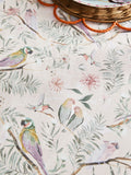 Tablecloth Pink Love Bird Floral 137cm x 178cm, imported from the UK