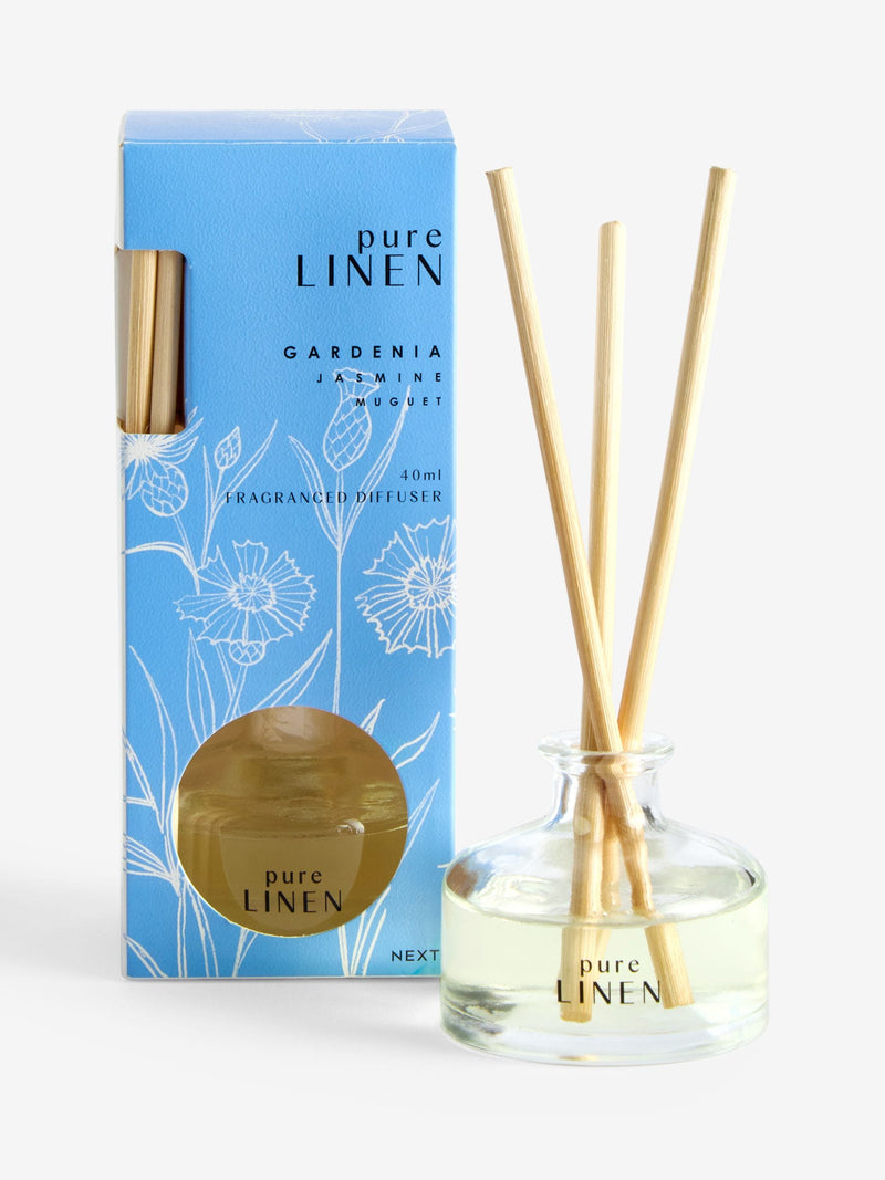 Pure Linen Marine & Gardenia reed diffuser 40ml, imported from the UK