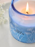 Marine and gardenia jar candle 10cm height, imported from the UK