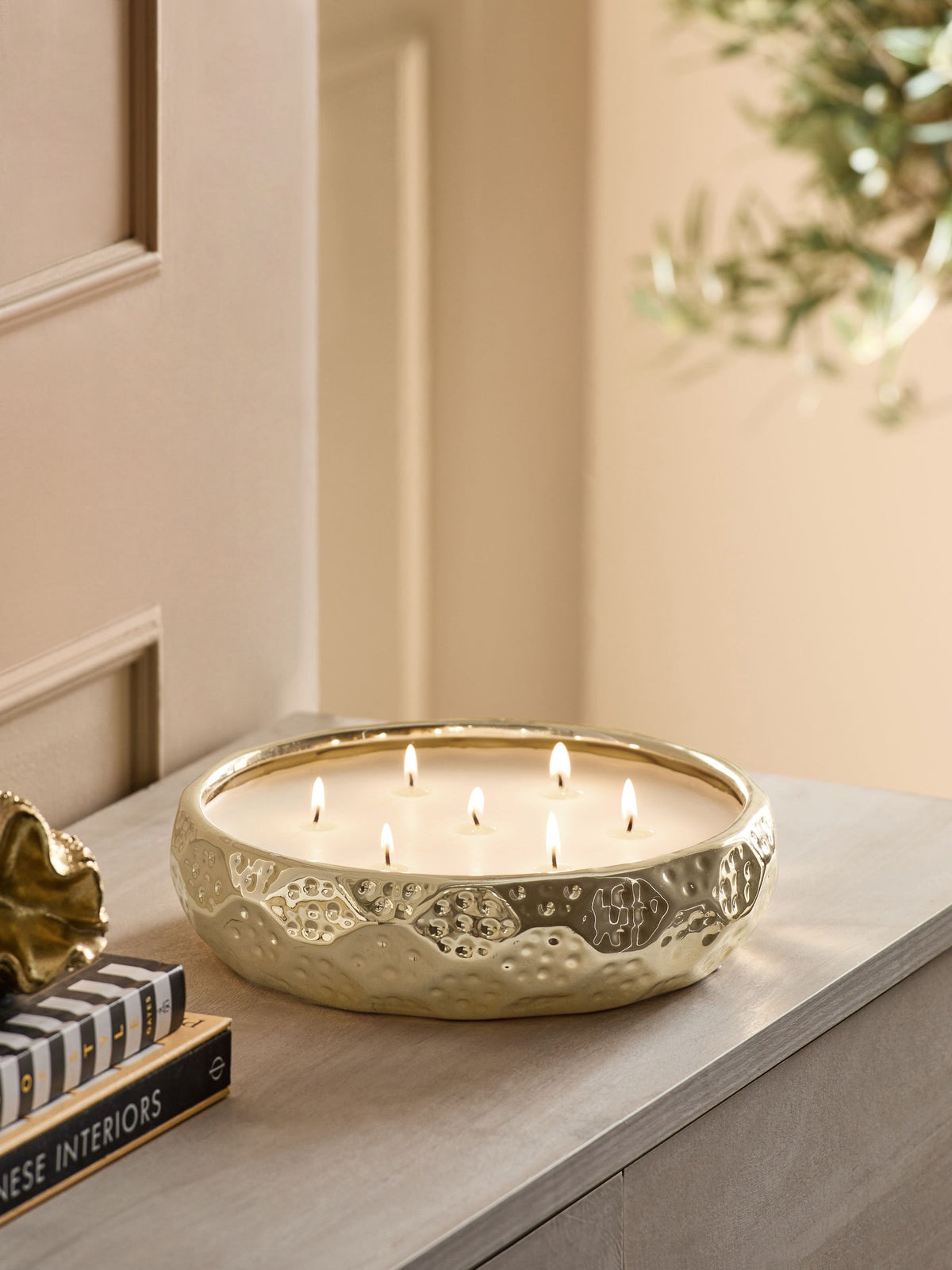 Astrid gold dark rose and oud 7 wick candle, UK version