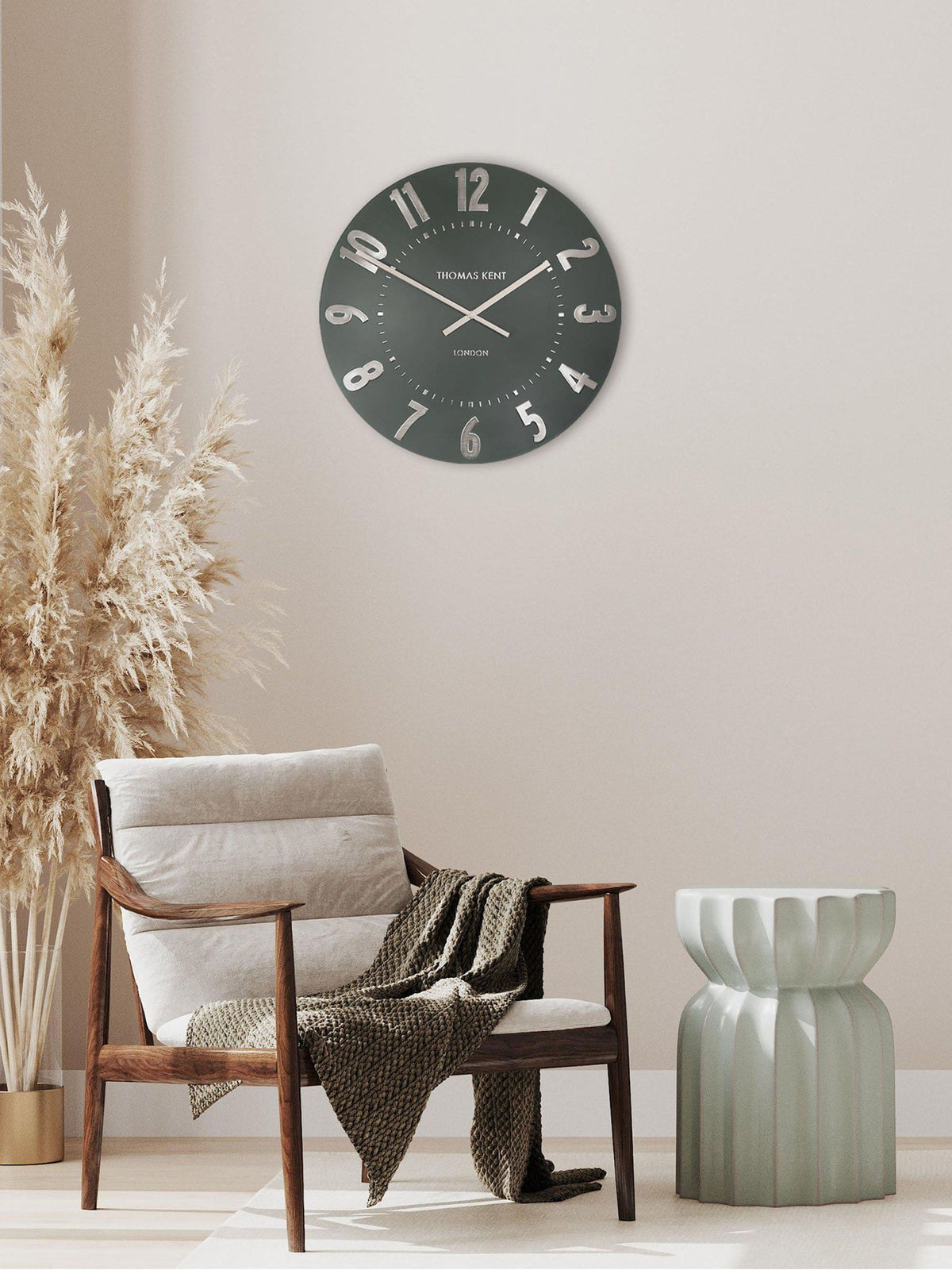 Thomas Kent Clocks Green Mulberry 20 inch wall clock (British brand)
