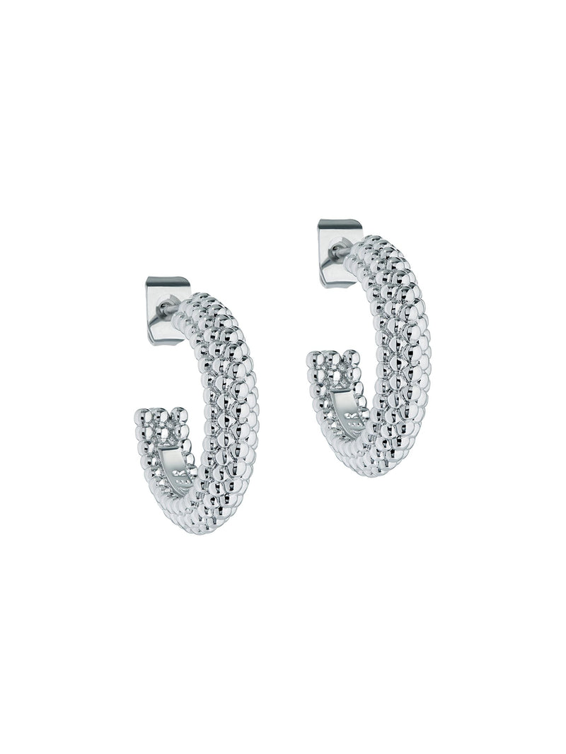 Ted Baker silver tone plain metal dotty hoop earrings - British product