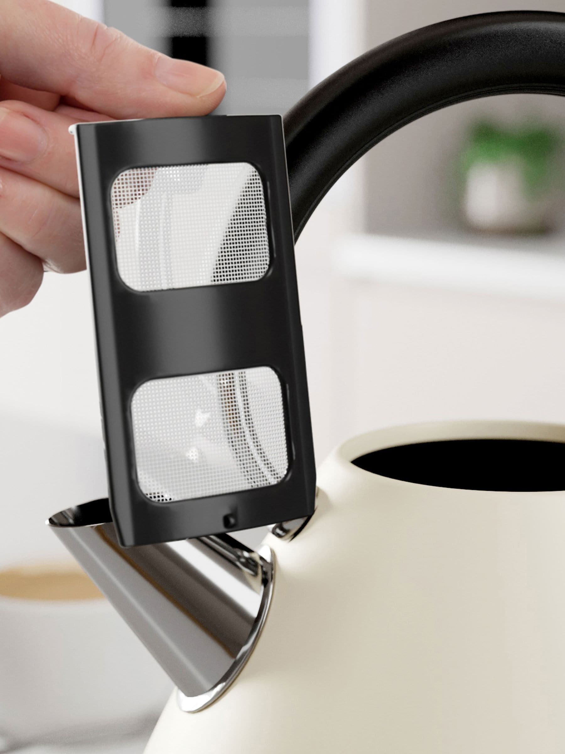 Morphy Richards Cream Venture Pyramid Kettle, imported from the UK