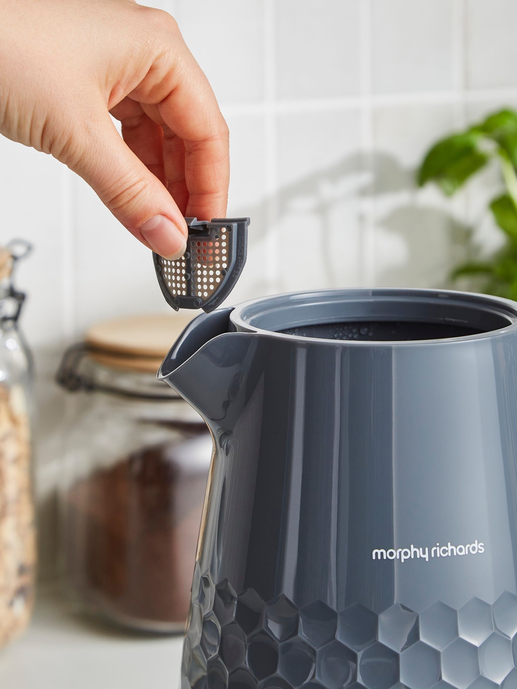 Morphy Richards Grey Hive jug kettle, imported from the UK