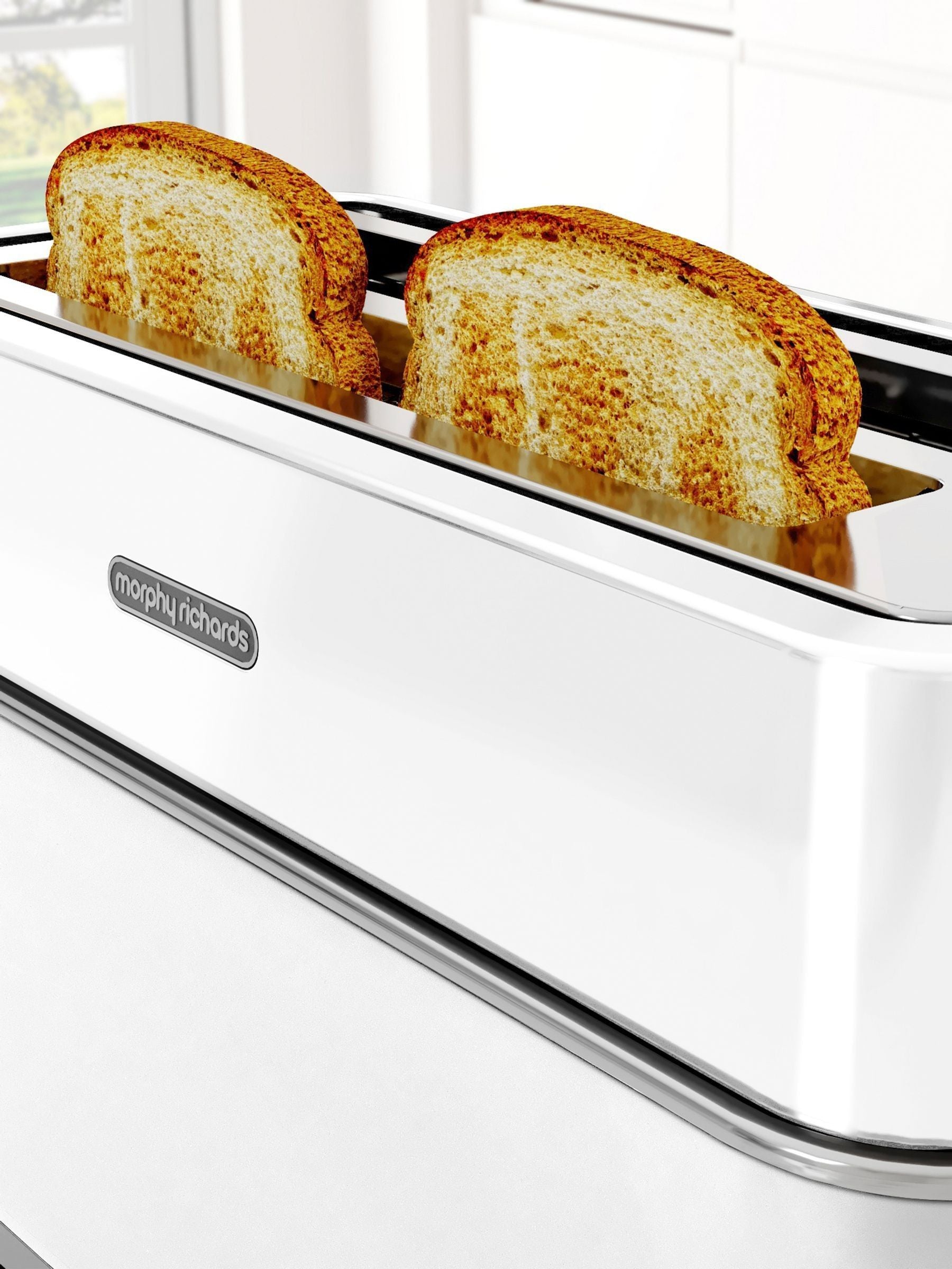Morphy Richards White Signature Matt 4 Slice Toaster