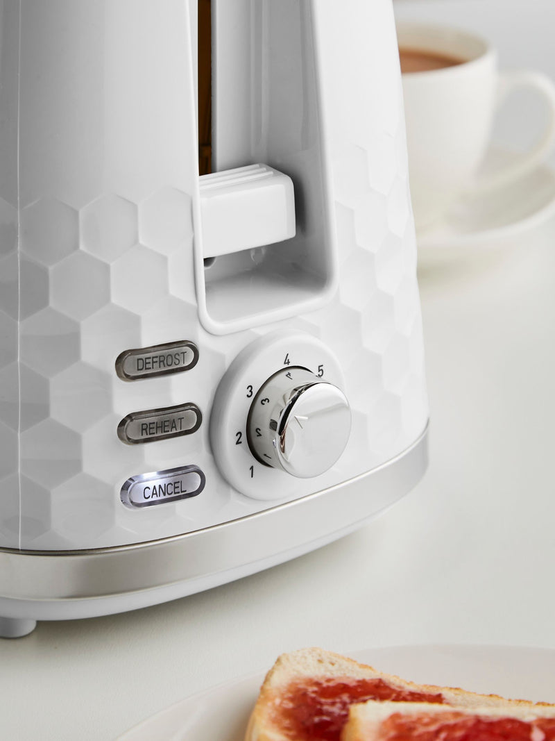 Morphy Richards White Hive 2 slice toaster, imported from the UK