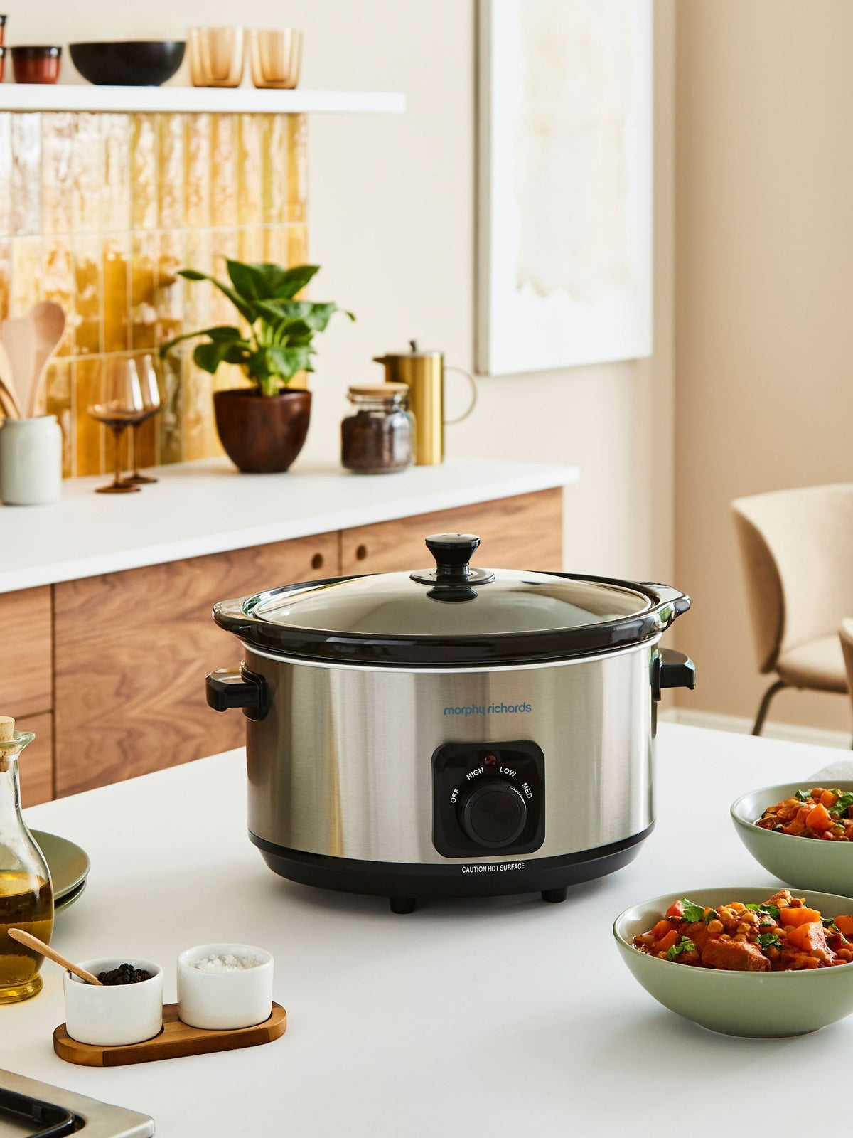Morphy Richards Brushed Stainless Steel 6.5L Slow Cooker