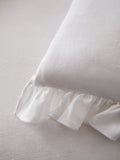White supersoft brushed cotton duvet cover and pillowcase set (British brand)