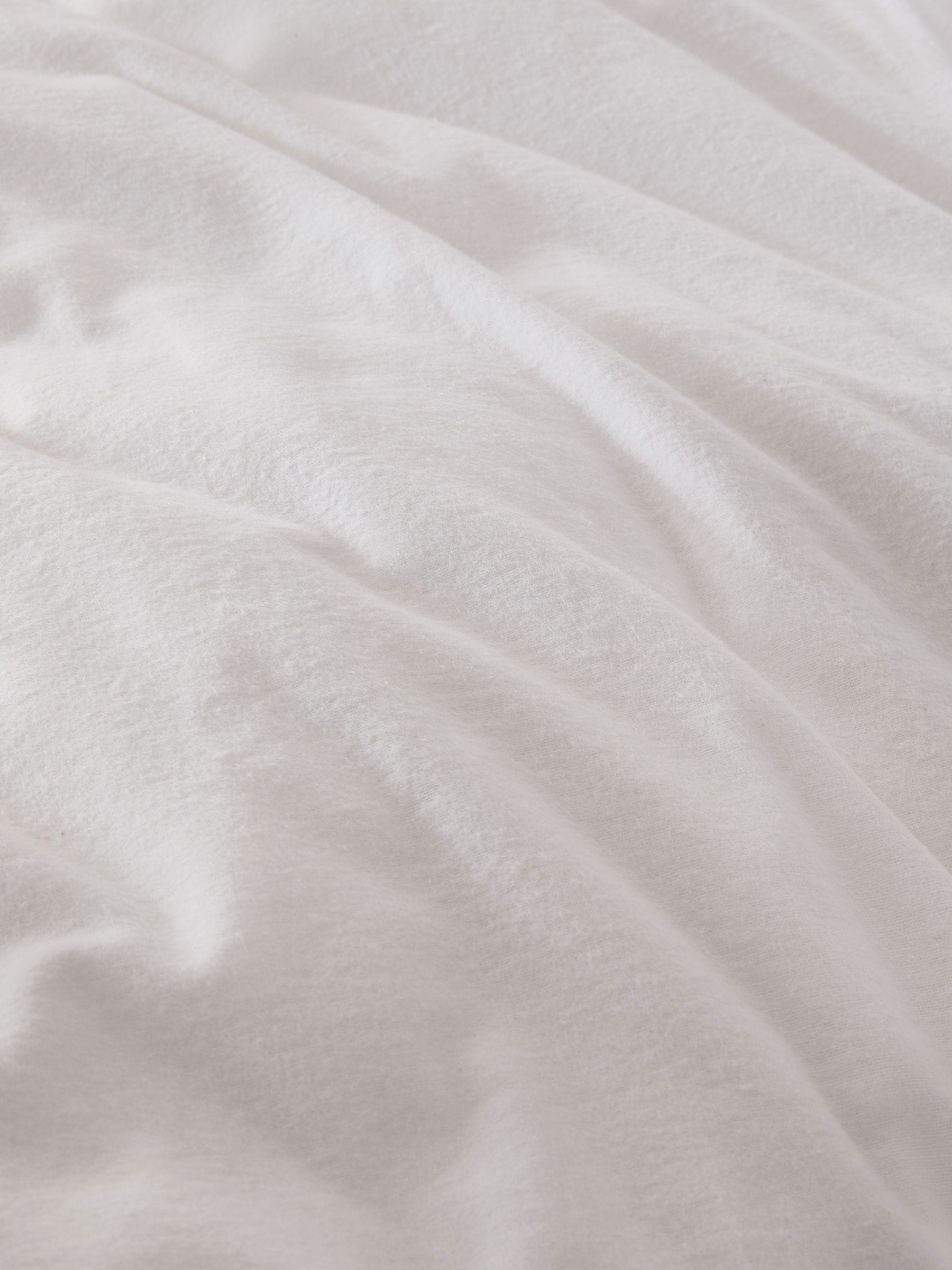 White supersoft brushed cotton duvet cover and pillowcase set (British brand)