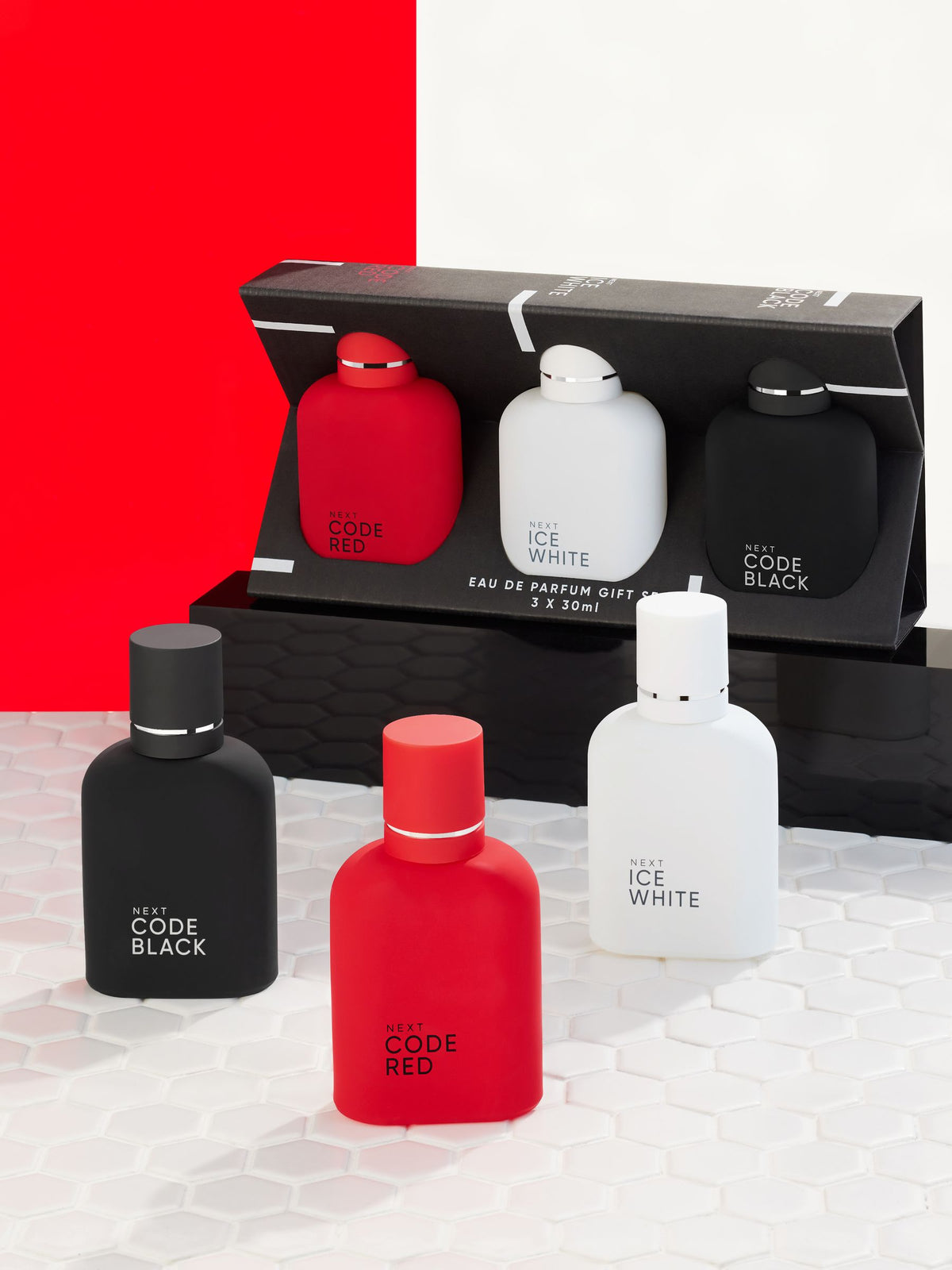 Men's fragrance gift set Code Red Ice White Code Black 90ml (British brand)