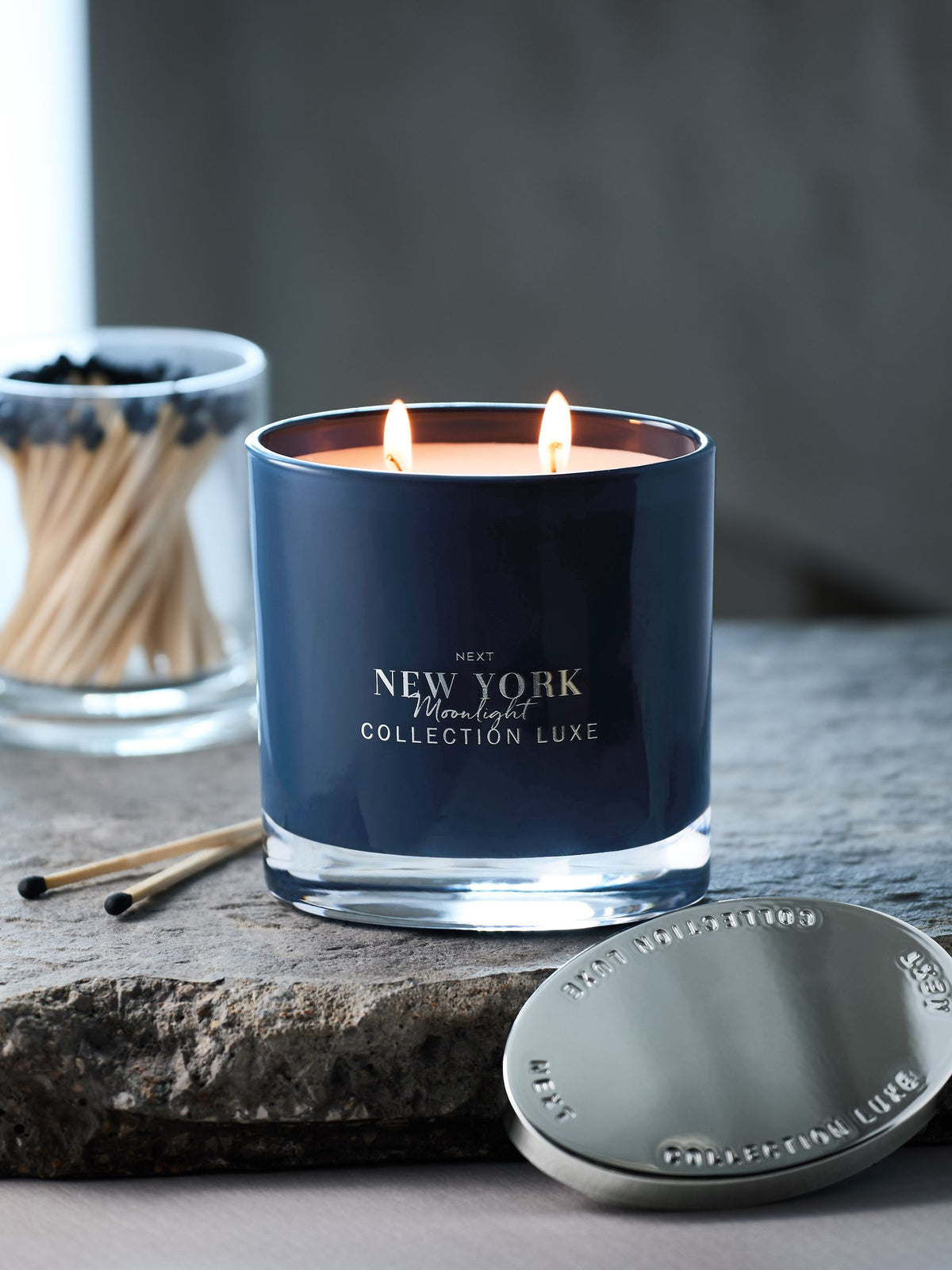Collection Luxe Amber & Jasmine 2 Wick candle - British product