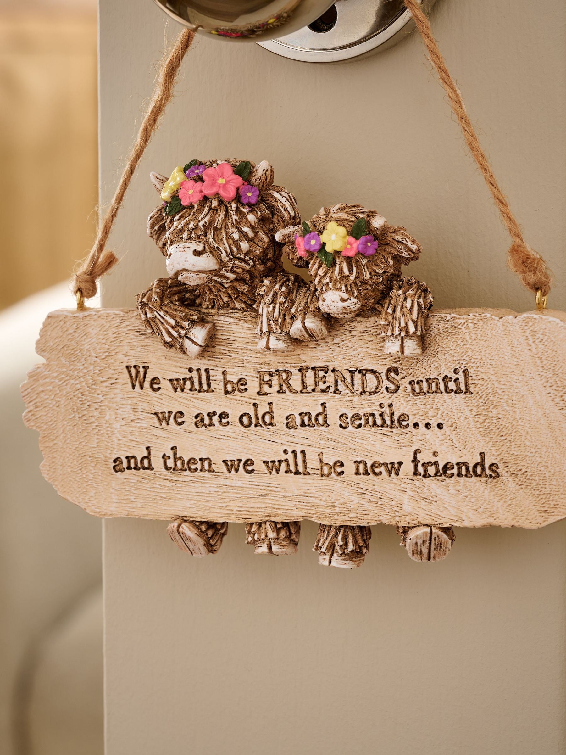 Neutral Hamish Highland Cow Hanging Decoration