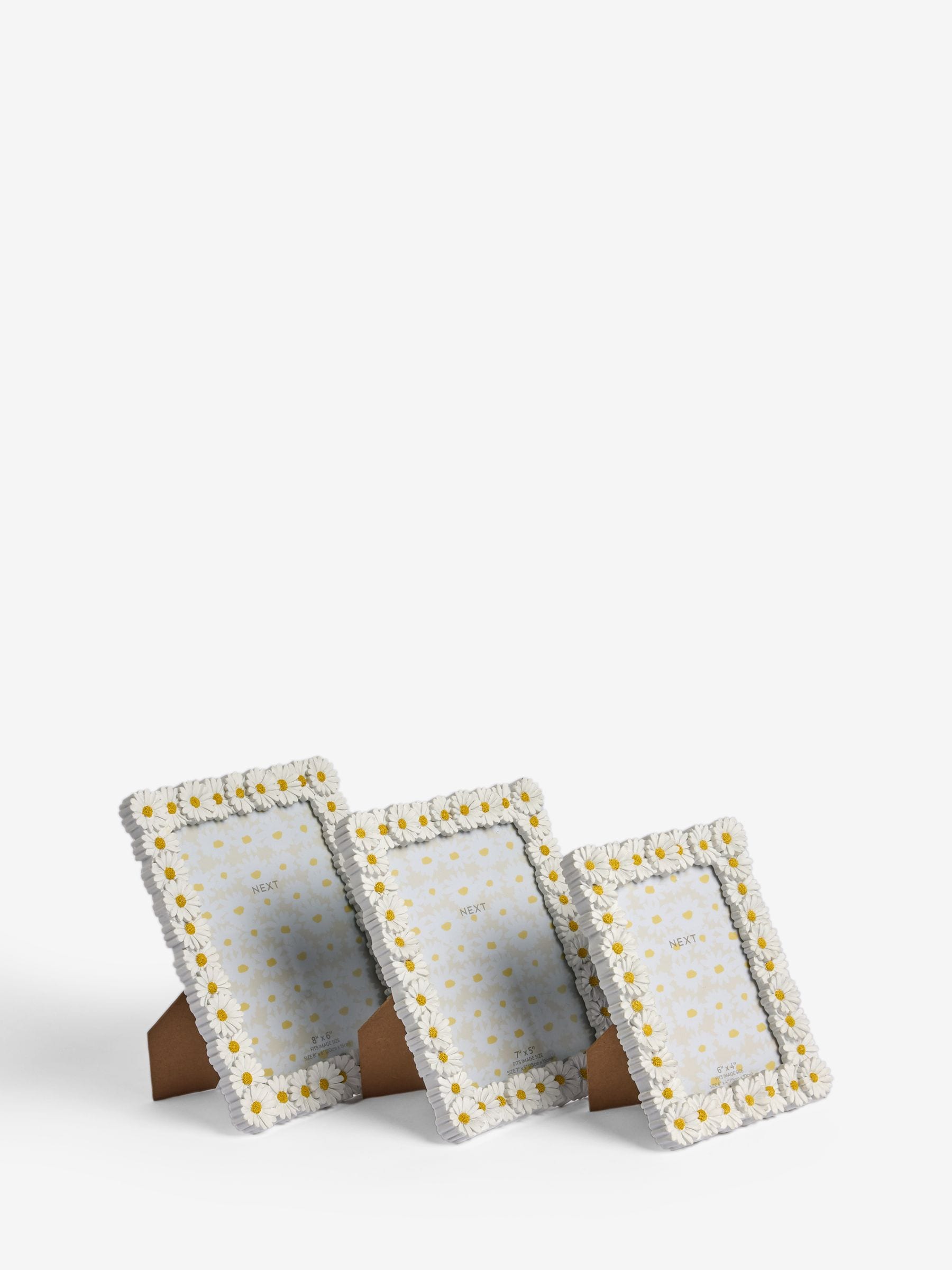 White Spring Daisy photo frame (British brand)
