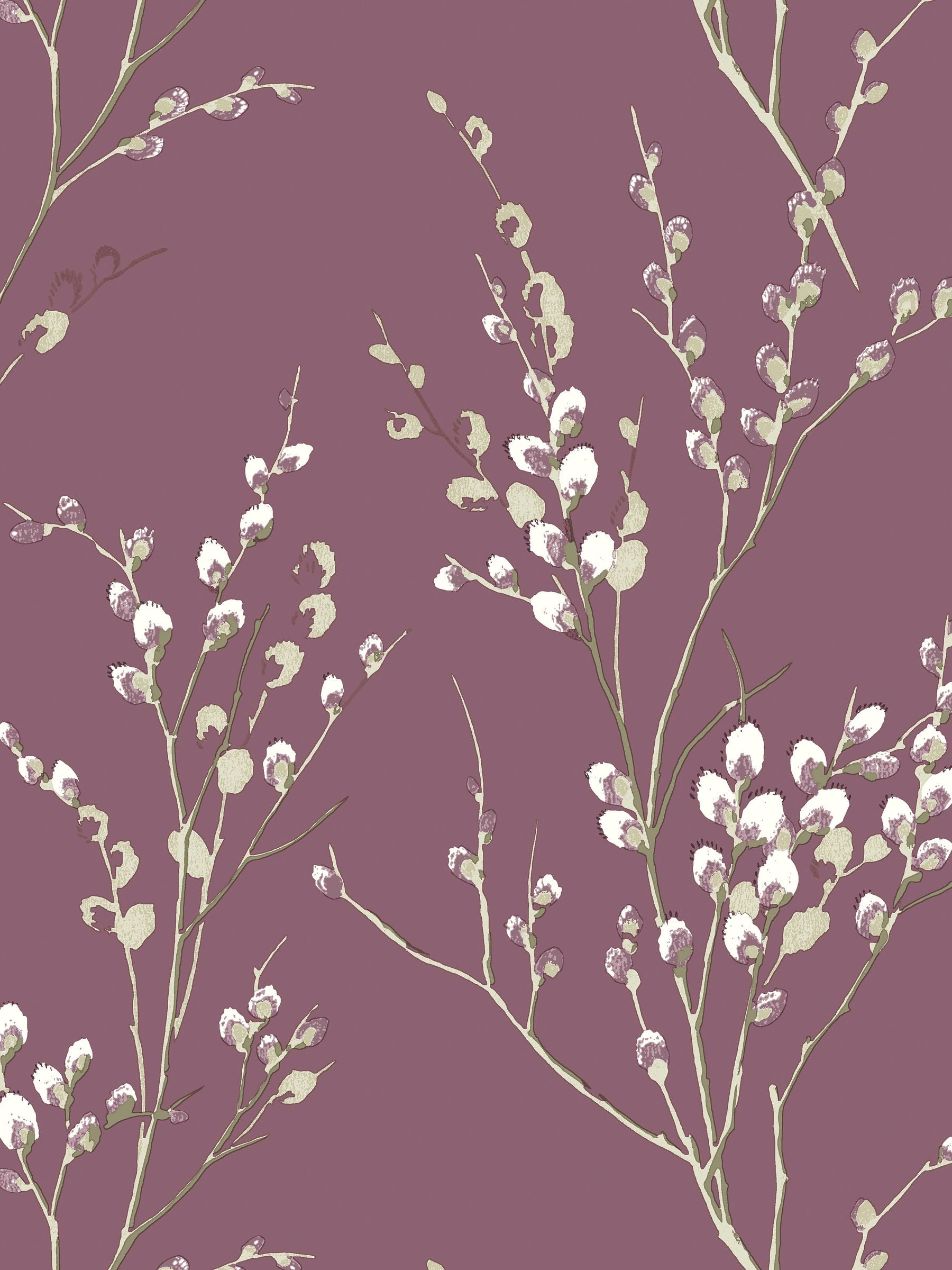 Laura Ashley reversible sateen duvet cover set in Purple Plum Pussy Willow, UK version