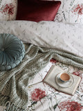 Laura Ashley Pallington Bloom duvet cover set in Red Ruby cotton sateen, UK version