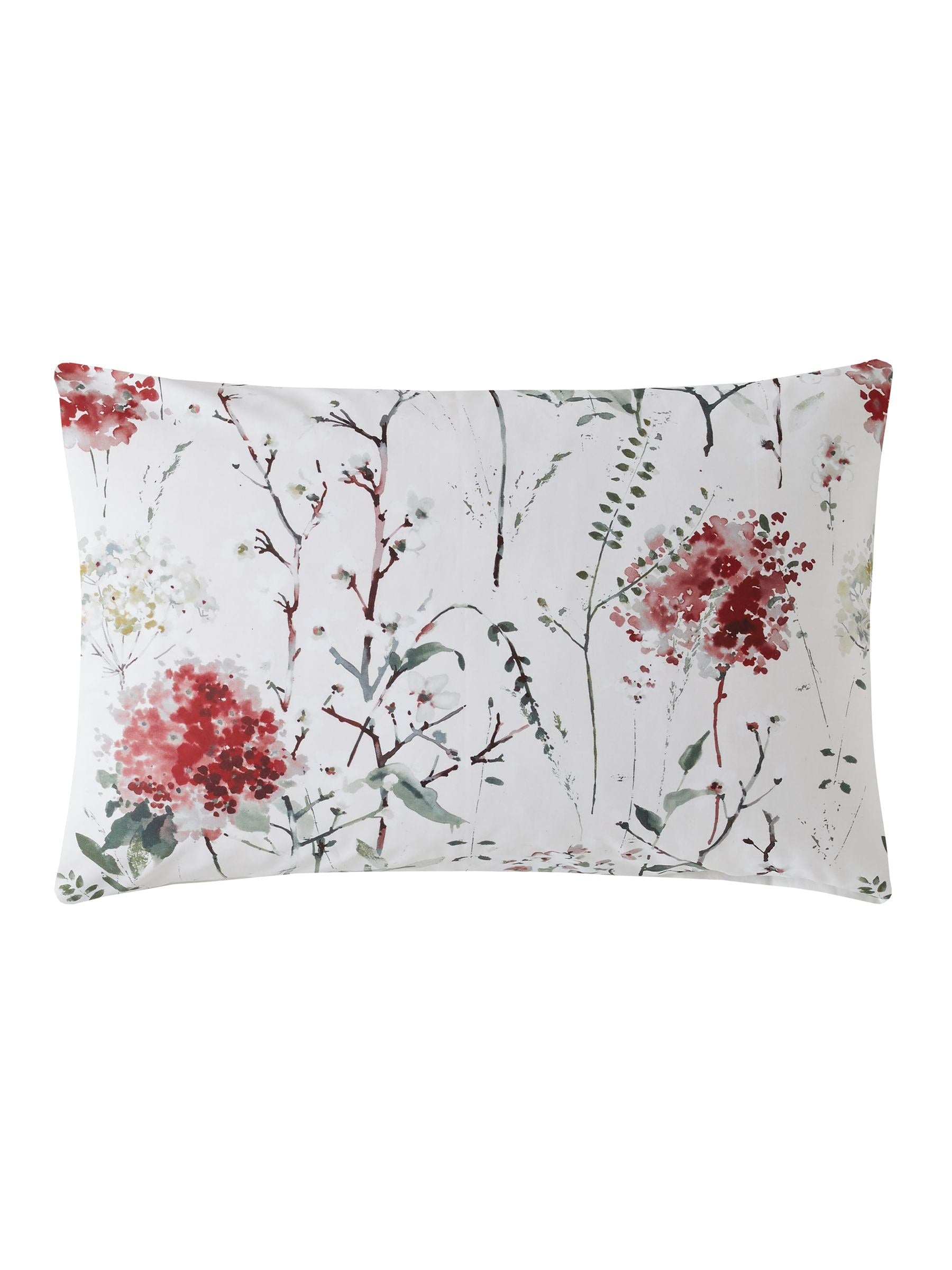 Laura Ashley Pallington Bloom duvet cover set in Red Ruby cotton sateen, UK version