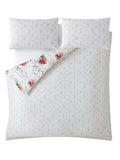 Laura Ashley Pallington Bloom duvet cover set in Red Ruby cotton sateen, UK version