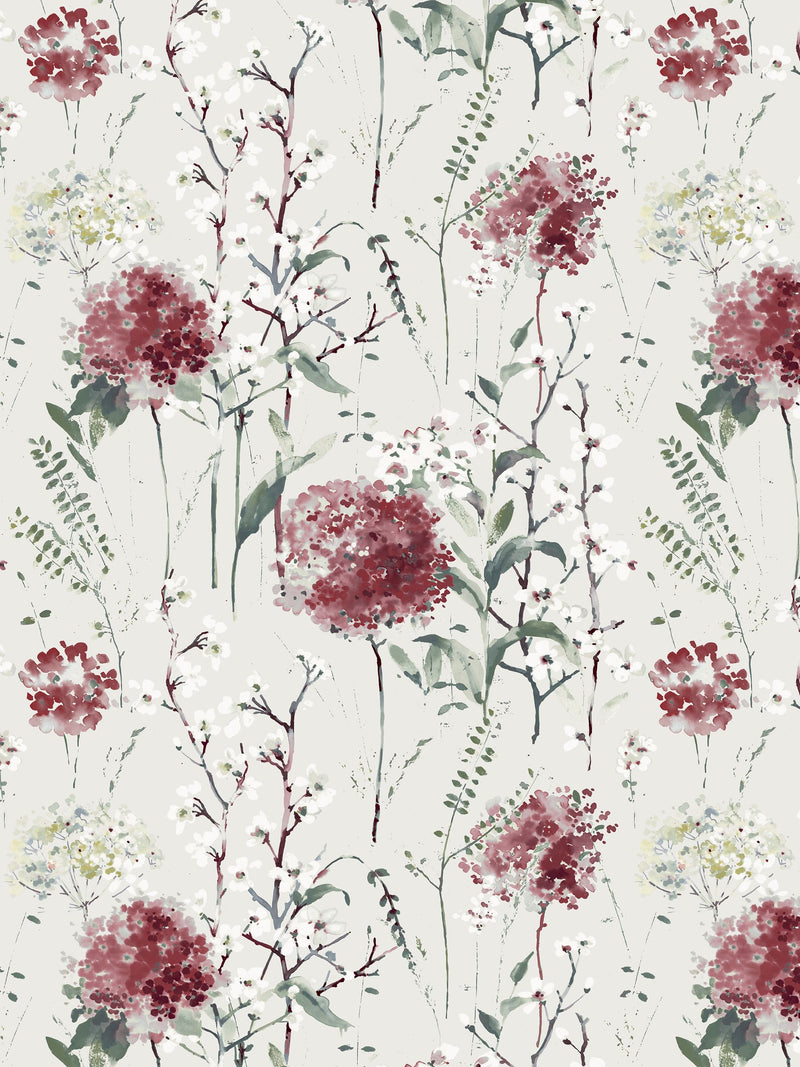 Laura Ashley Pallington Bloom duvet cover set in Red Ruby cotton sateen, UK version