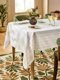 Nina Campbell Ochre Yellow Woven Check Table Cloth