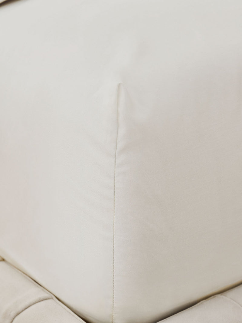 Ivory Collection Luxe 600 thread count cotton sateen extra deep fitted sheet, UK version