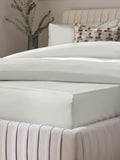 Pale sage green 300 thread count fitted sheet, imported from the UK