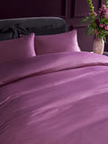 Orchid Pink 400 Thread Count Egyptian Cotton Sateen Luxury Duvet Cover and Pillowcase Set