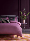 Orchid Pink 400 Thread Count Egyptian Cotton Sateen Luxury Duvet Cover and Pillowcase Set
