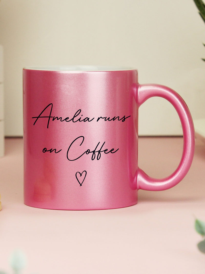 PMC Personalised Glitter Mug, imported from the UK