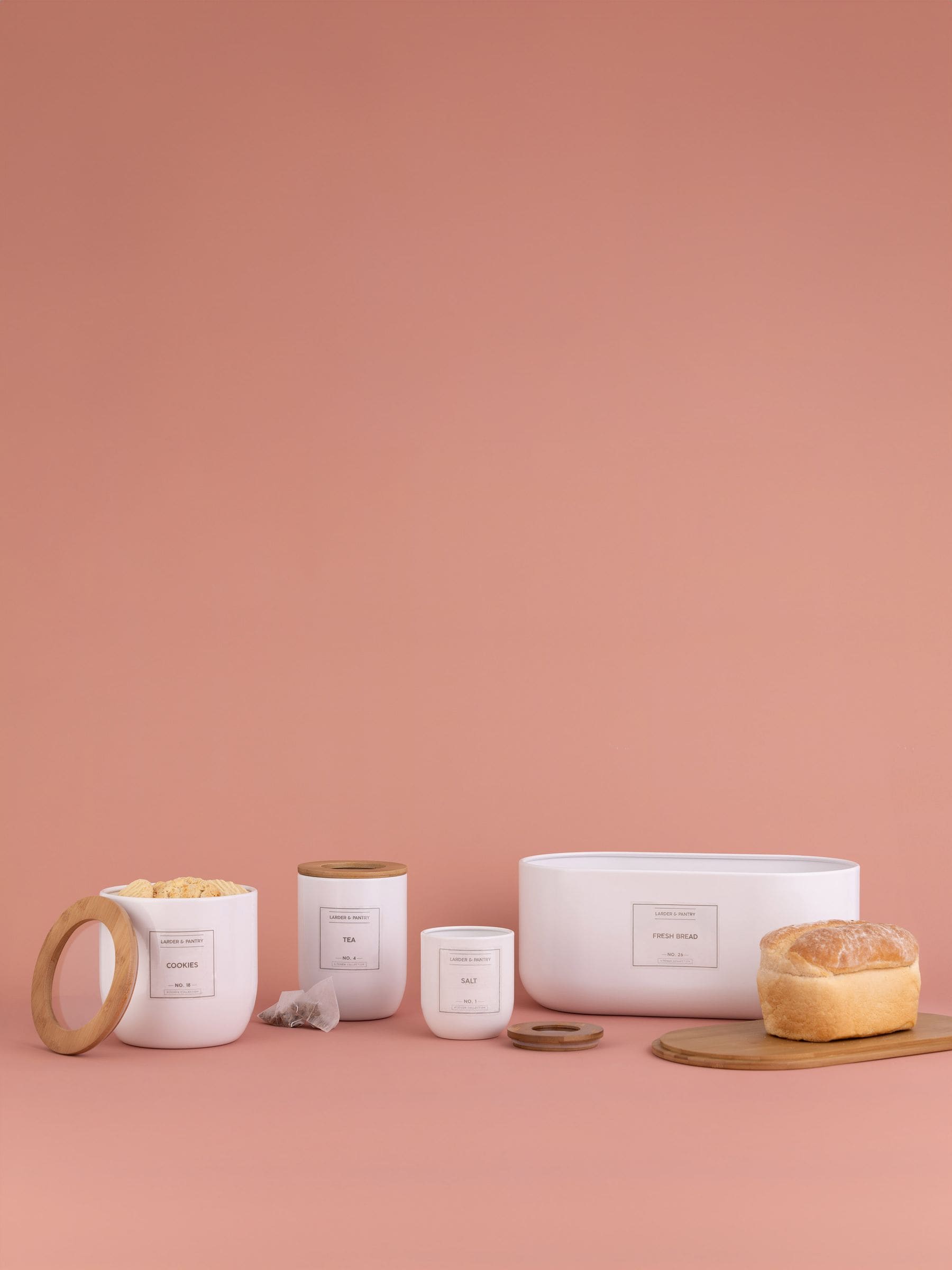 Typhoon White Eden Full Storage Cannister Set with Bread Bin