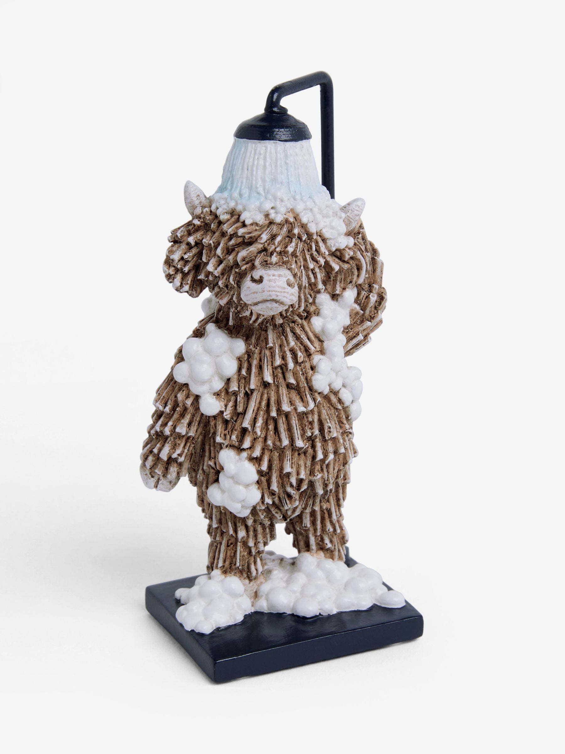Hamish the Highland cow shower bathroom ornament, imported from the UK