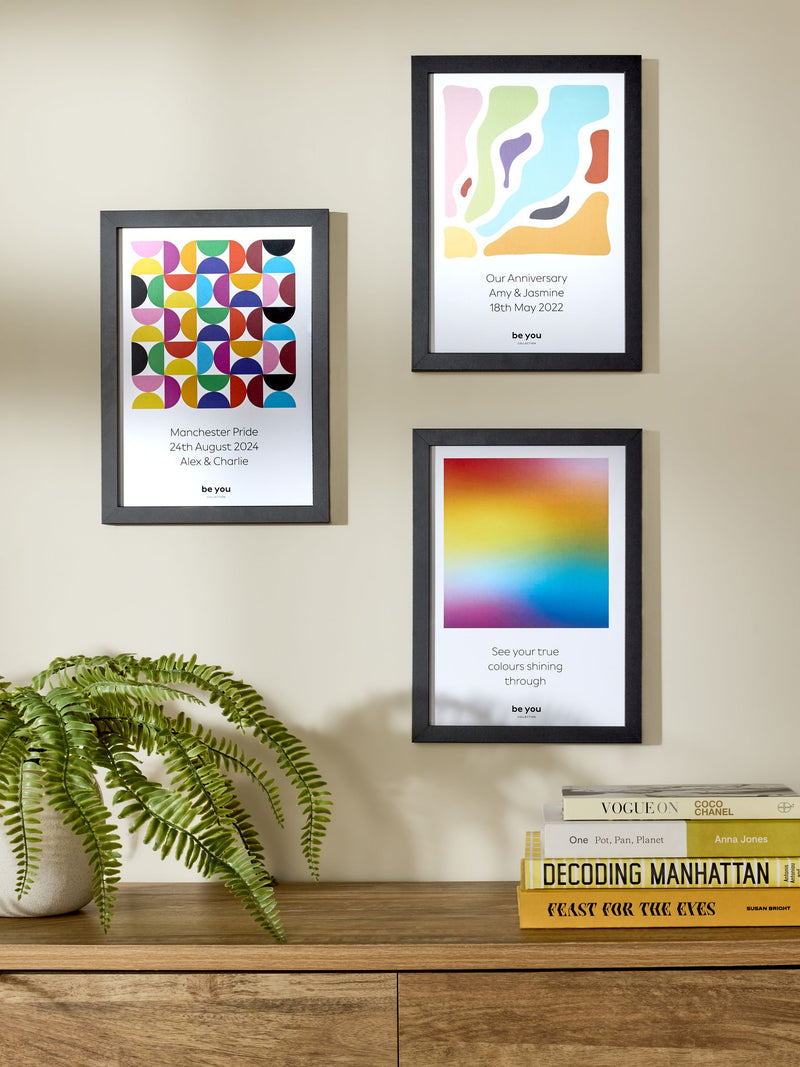 PMC Be You In Abstract framed print, imported from the UK