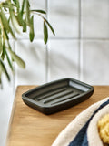 Moderna black soft touch soap dish - British product