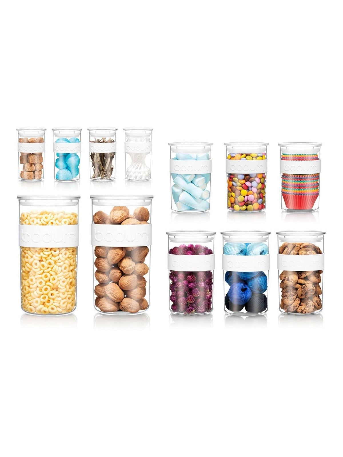 Bodum White Presso Storage Jar Set of 12