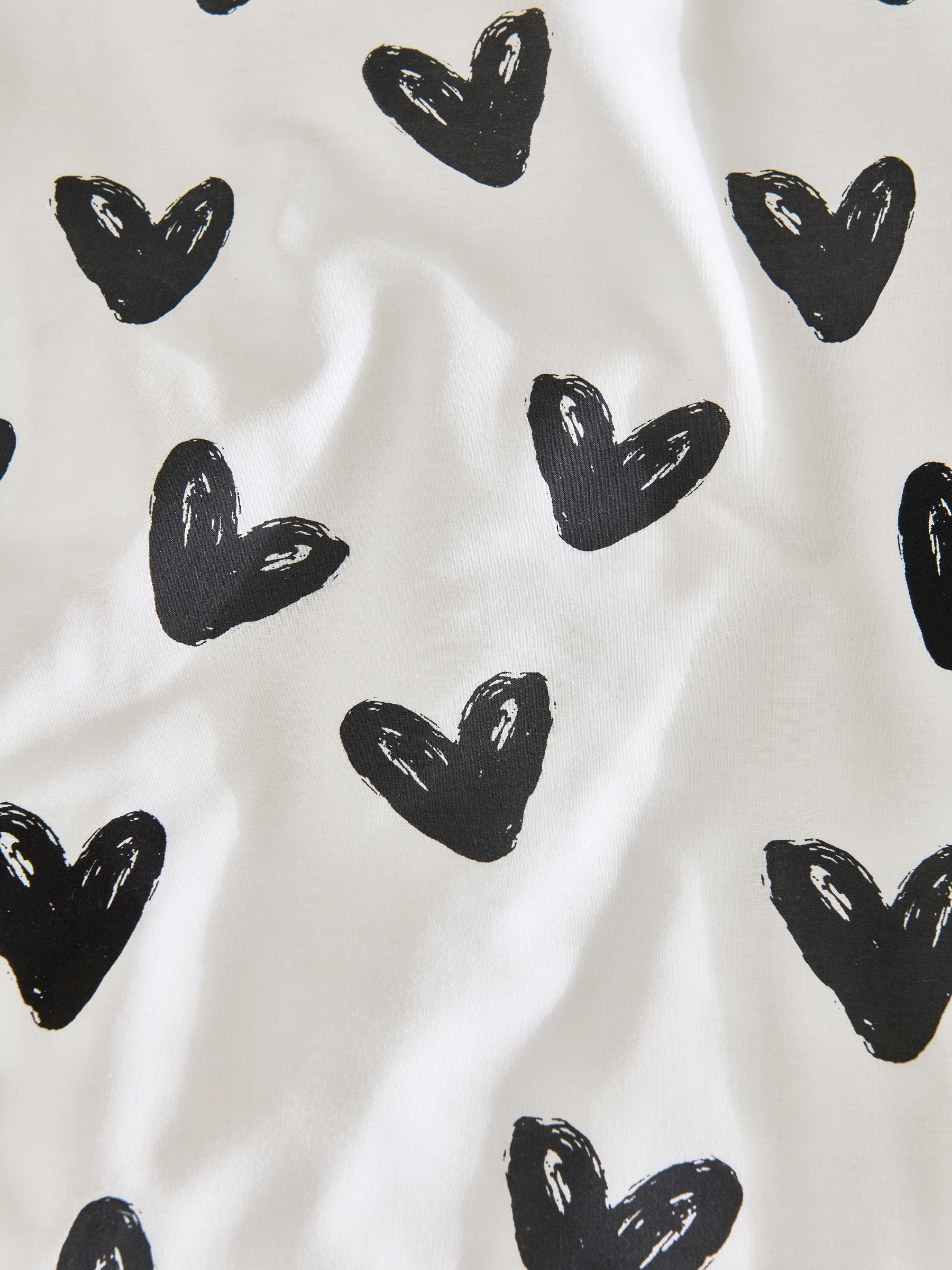 Black and white reversible duvet cover and pillowcase set - British product