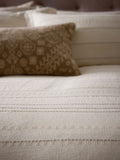 N. Premium waffle stripe duvet cover and pillowcase set, imported from the UK