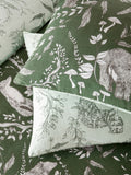 Evergreen Buckthorn reversible woodland duvet cover set - British product