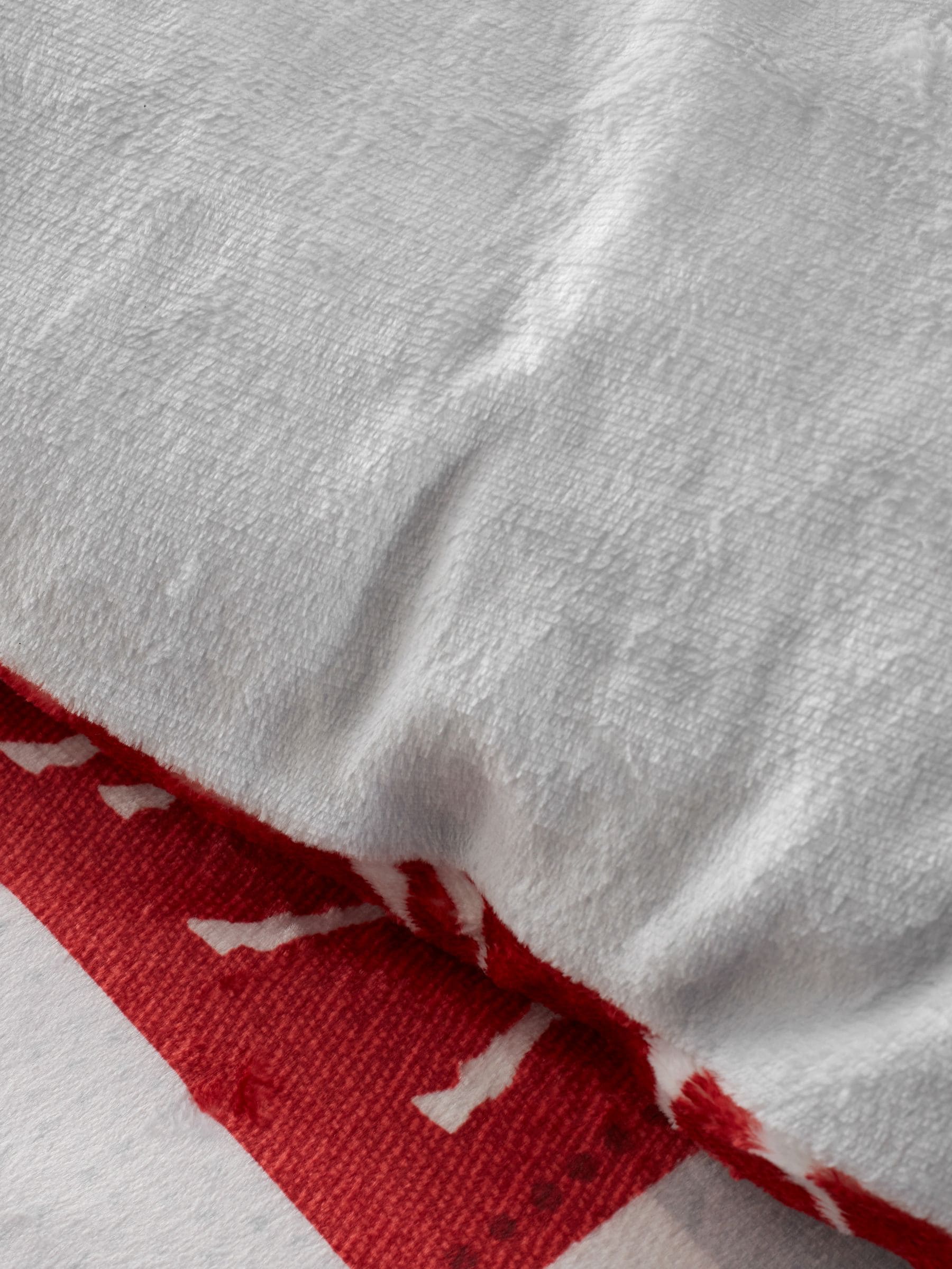 Red Fairisle Patchwork Plush Christmas Duvet Cover Set - British product
