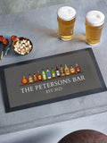 Loveabode Personalised Spirit Bar Mat 44cm x 25cm, imported from the UK