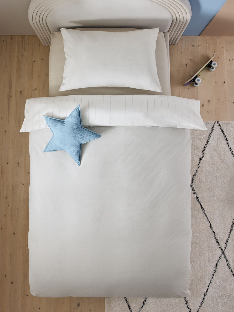 Stripe Supersoft duvet cover and pillowcase set (British brand)