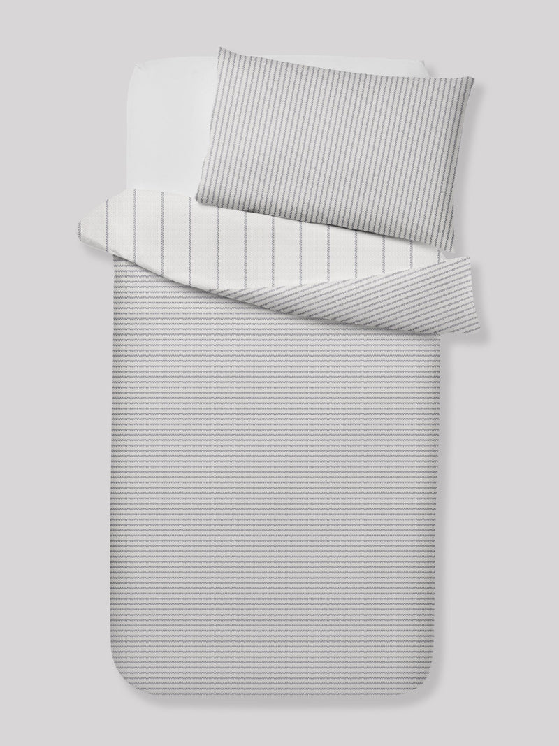 Stripe Supersoft duvet cover and pillowcase set (British brand)